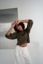 Load image into Gallery viewer, Demi Linen Top Khaki