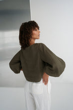 Load image into Gallery viewer, Demi Linen Top Khaki