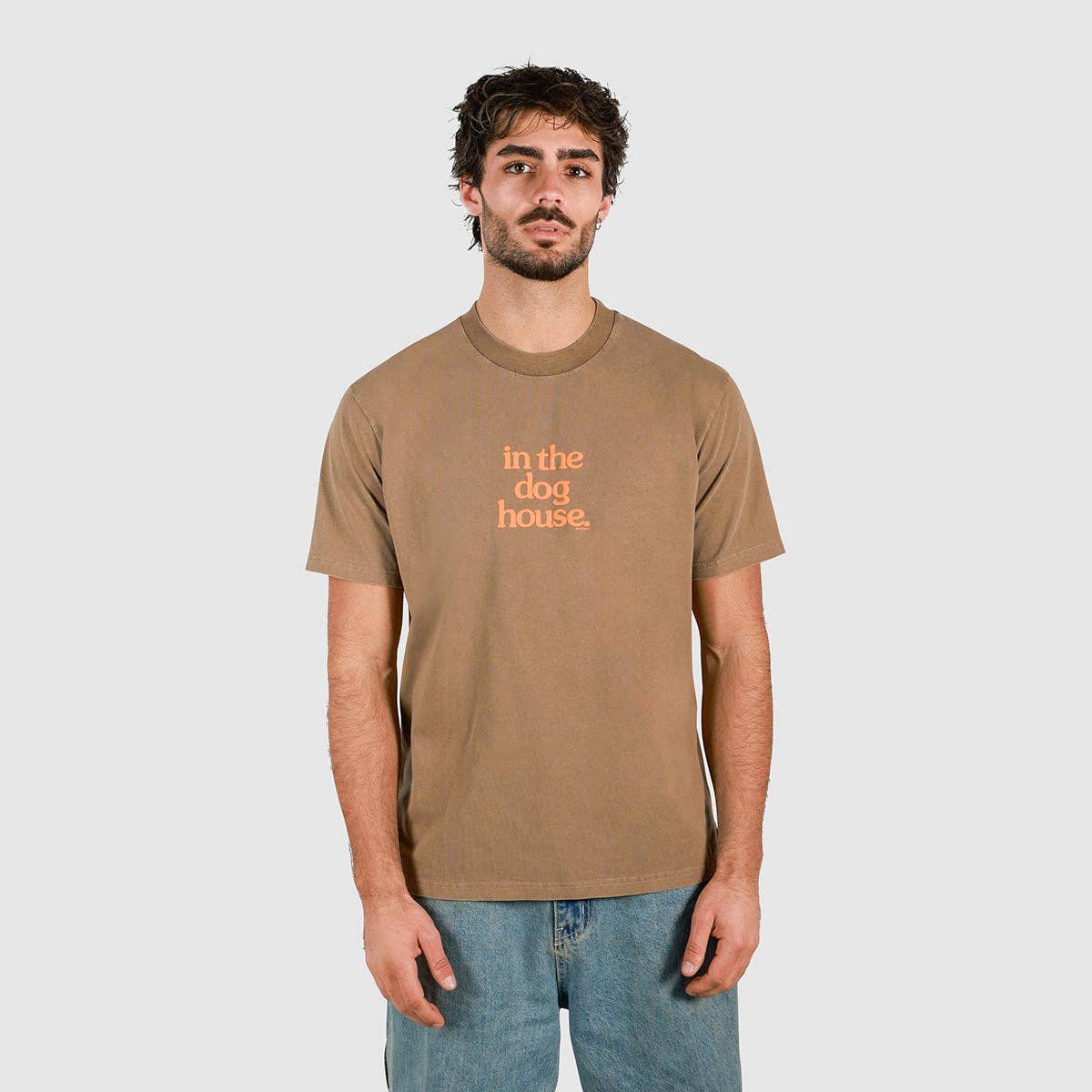 Dog House Slang Tee in Brown