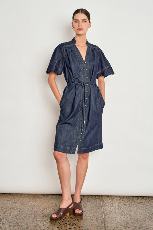 honor dress - dark denim