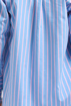 Load image into Gallery viewer, The Elodie Girlfriend Shirt - Blue Pink Stripe