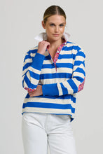 Load image into Gallery viewer, Rugby Sweatshirt - Mid Blue/Ivory