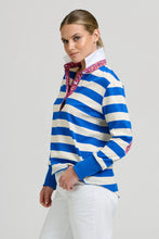 Load image into Gallery viewer, Rugby Sweatshirt - Mid Blue/Ivory
