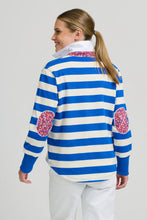 Load image into Gallery viewer, Rugby Sweatshirt - Mid Blue/Ivory
