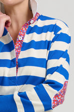 Load image into Gallery viewer, Rugby Sweatshirt - Mid Blue/Ivory