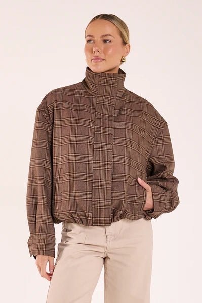 Megan Bomber - Brown Check