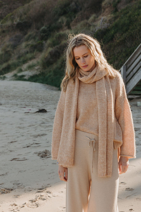 Drift Airy Pullover Toffee Marle