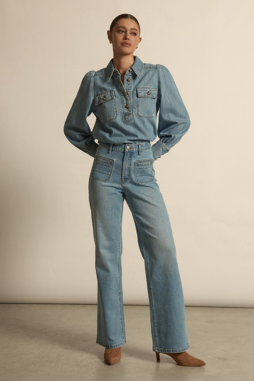 Fond Jean - mid denim