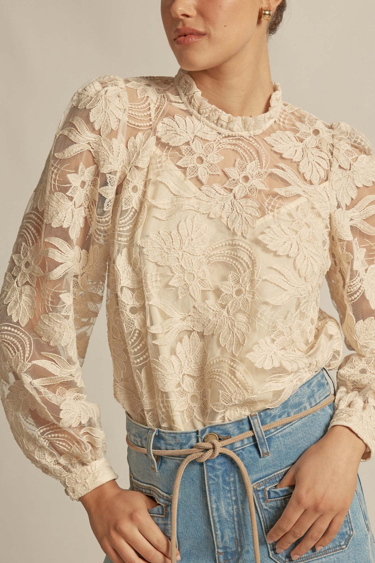 glint top - ecru