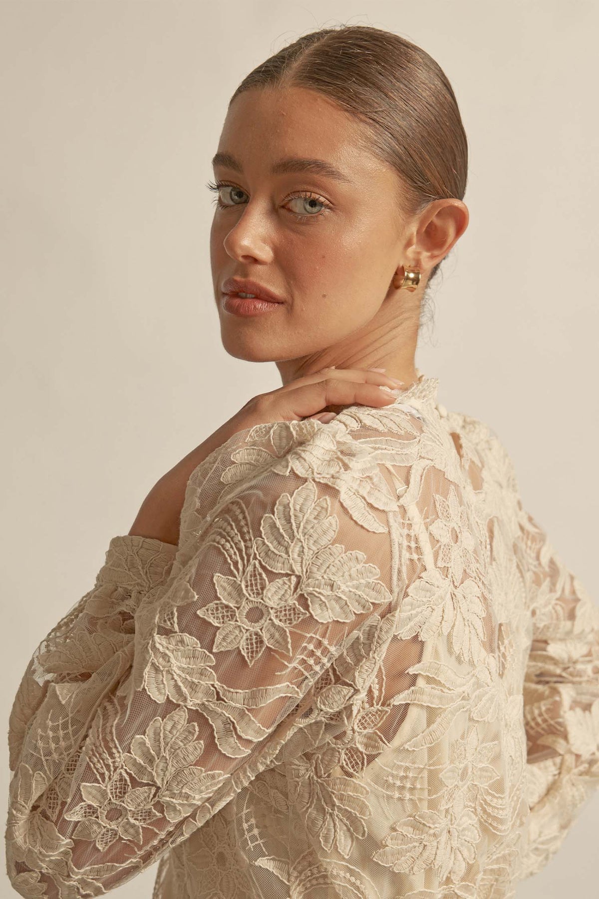 glint top - ecru