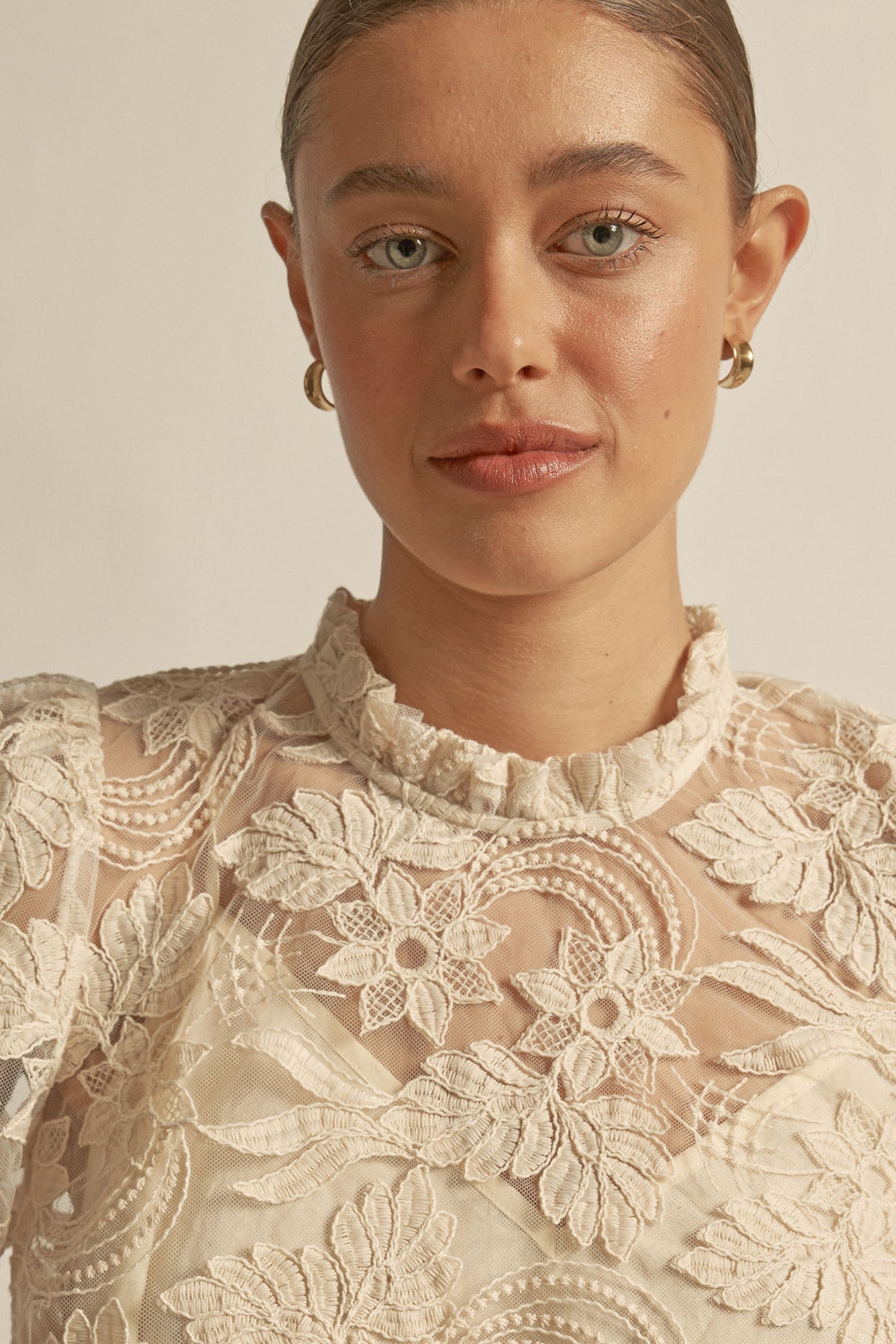 glint top - ecru