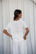 Load image into Gallery viewer, Grace Linen Knit Top Ivory