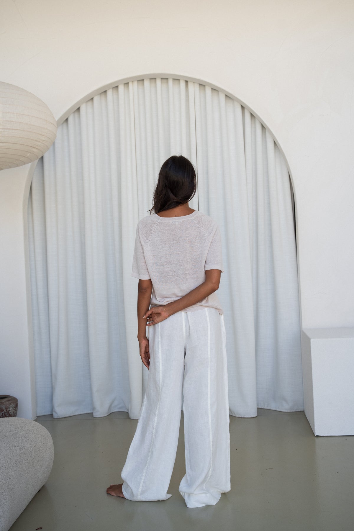Grace Linen Knit Top oatmeal