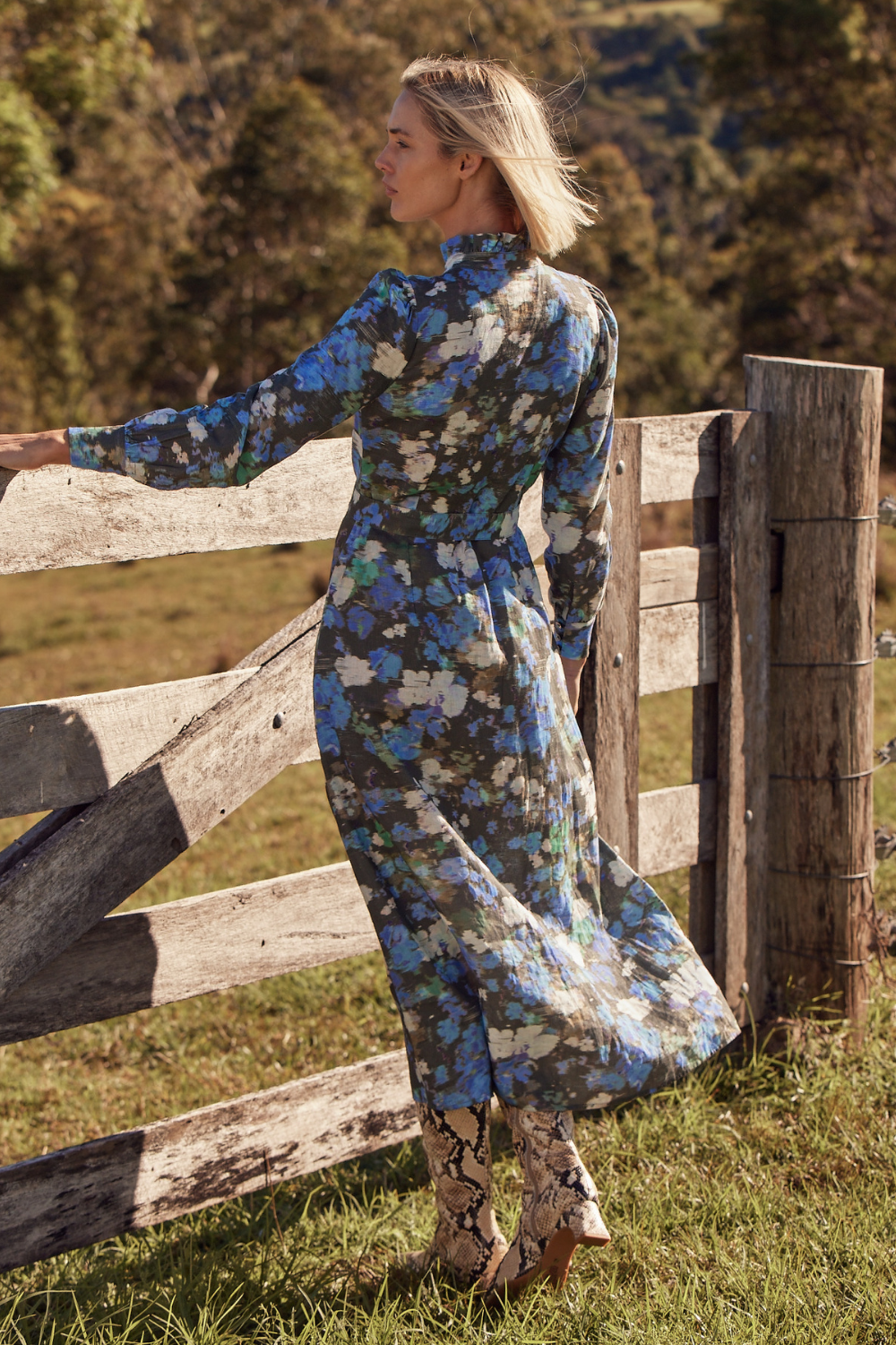graduate dress - forest blur