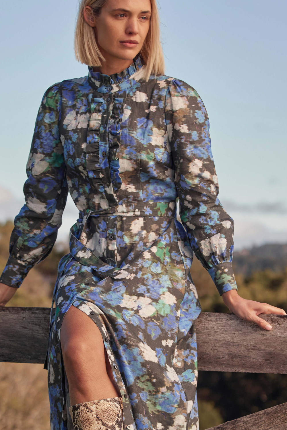 graduate dress - forest blur