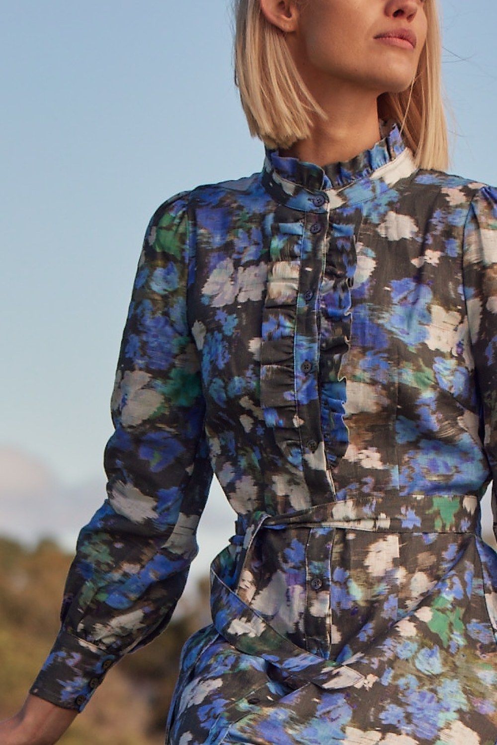 graduate dress - forest blur