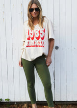 Load image into Gallery viewer, Graphic V Neck Tee Natural