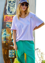 Load image into Gallery viewer, Embroidered Weekend V-Neck Tee - Mauve