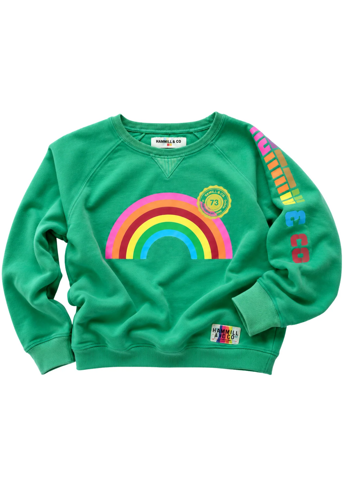Vintage Wash Rainbow Sweat - Green