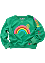 Load image into Gallery viewer, Vintage Wash Rainbow Sweat - Green