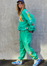Load image into Gallery viewer, Vintage Wash Rainbow Sweat - Green