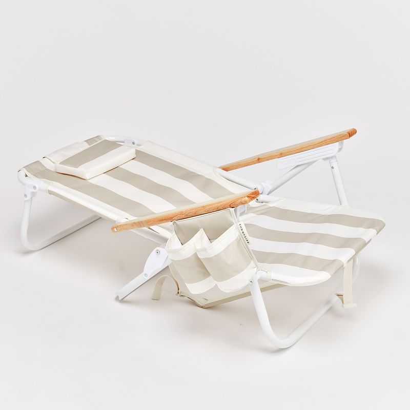 Deluxe Beach Chair Oyster Stripe