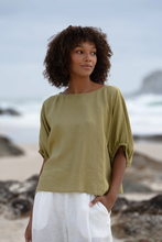 Load image into Gallery viewer, Tina Linen Top Olive