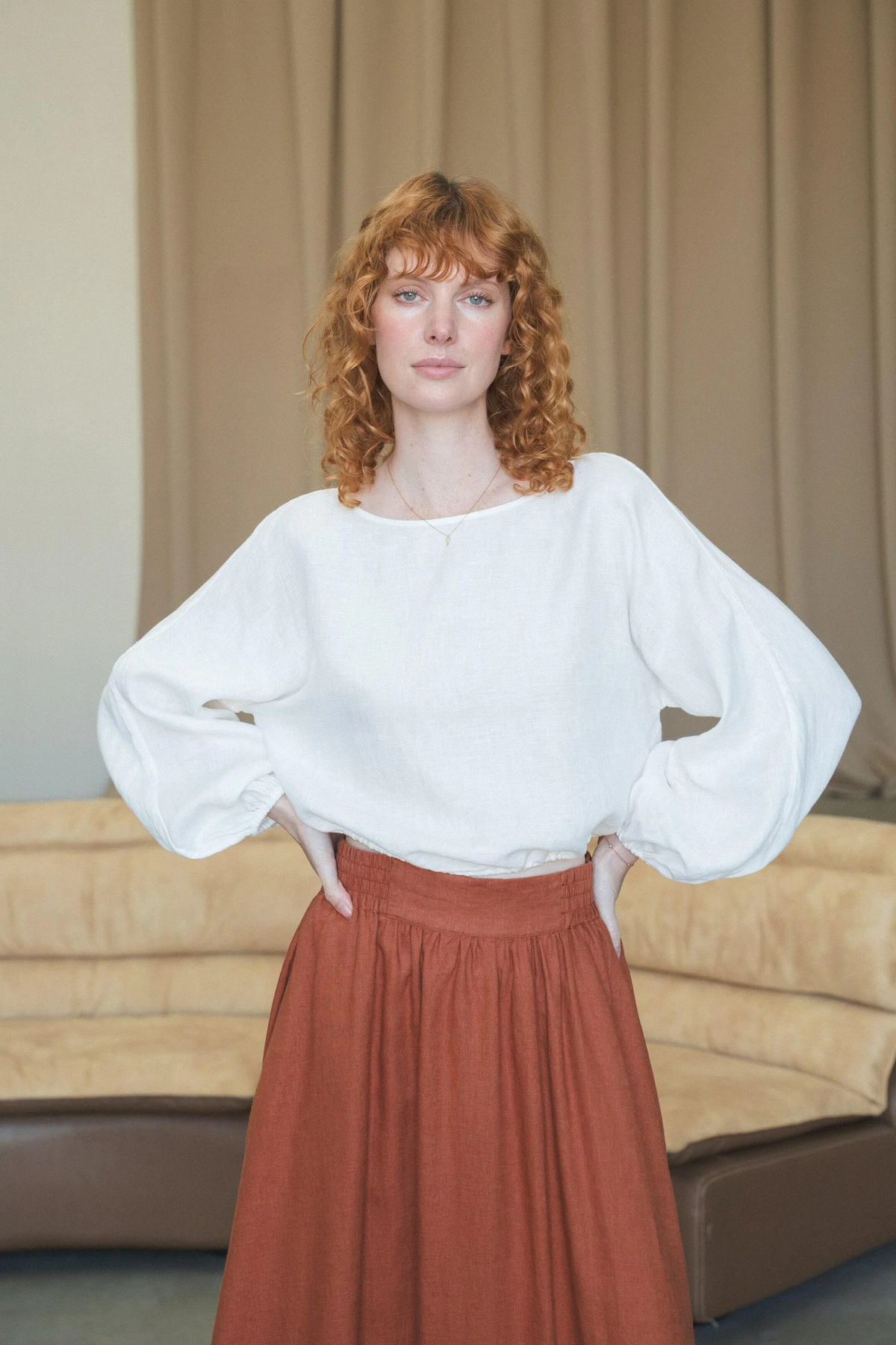 Louisa Linen Shirt Ivory