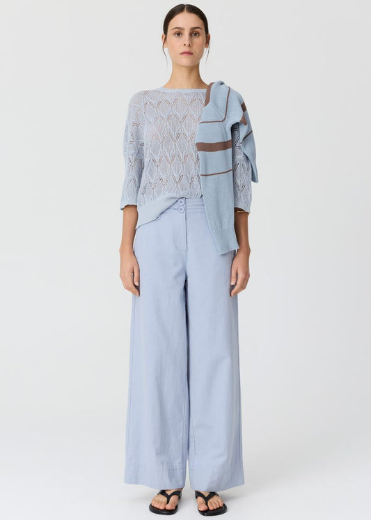 Rosin Pointelle Tee Blue