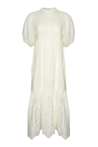 helm dress - cream broderie