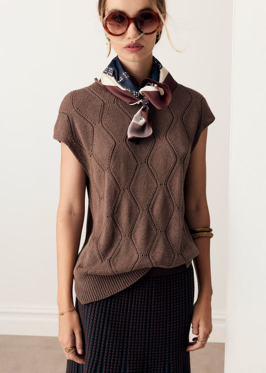 Rosin Cable Knit Choc