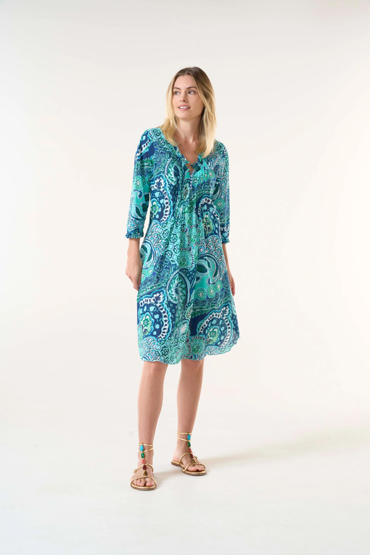 Middy Poppy-Brazil Blue-Cotton-Blue