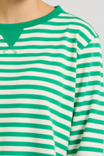 Load image into Gallery viewer, Zipside Classic Cotton Sweatshirt - Green Stripe/Rainbow