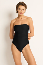 Load image into Gallery viewer, Bayview Bandeau One Piece Black