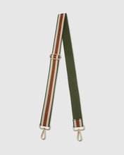 Load image into Gallery viewer, Kasey Tan Stripe Strap Crossbody Bag