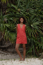 Load image into Gallery viewer, Isla Linen Dress Hibiscus