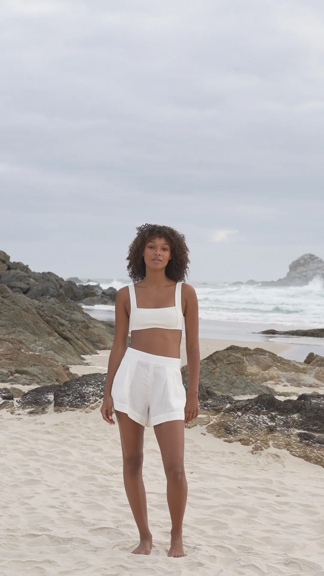 Gaia Linen Shorts Ivory