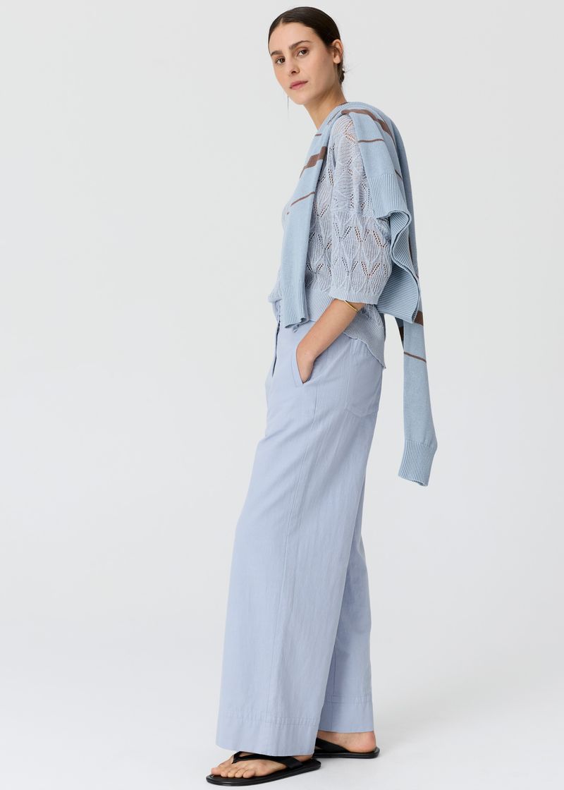 Rosin Pointelle Tee Blue