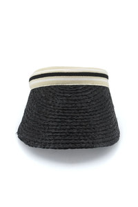 CABARITA - RAFFIA VISOR - BLACK
