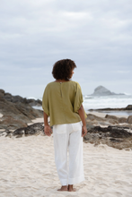 Load image into Gallery viewer, Tina Linen Top Olive