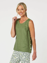 Load image into Gallery viewer, Sara Side Button Cami - Khaki