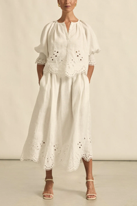 jetty skirt - porcelain
