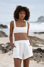 Load image into Gallery viewer, Gaia Linen Shorts Ivory