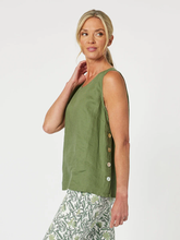 Load image into Gallery viewer, Sara Side Button Cami - Khaki