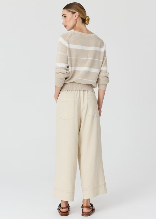 Rosin Stripe Knit Pebble/chalk