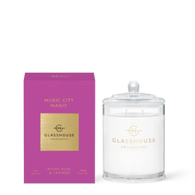 Load image into Gallery viewer, Music City Magic Peony Rose &amp; Leather 380g Triple Scented Soy Candle