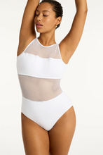 Load image into Gallery viewer, Drift High Neck One Piece - White