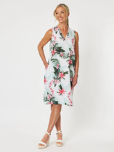 Load image into Gallery viewer, Paradise Print Dress - Khaki