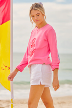Load image into Gallery viewer, Frayed Anchor Cotton Sweatshirt - Hot Pink