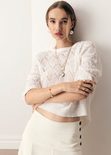 Load image into Gallery viewer, Rosin Pointelle Tee White